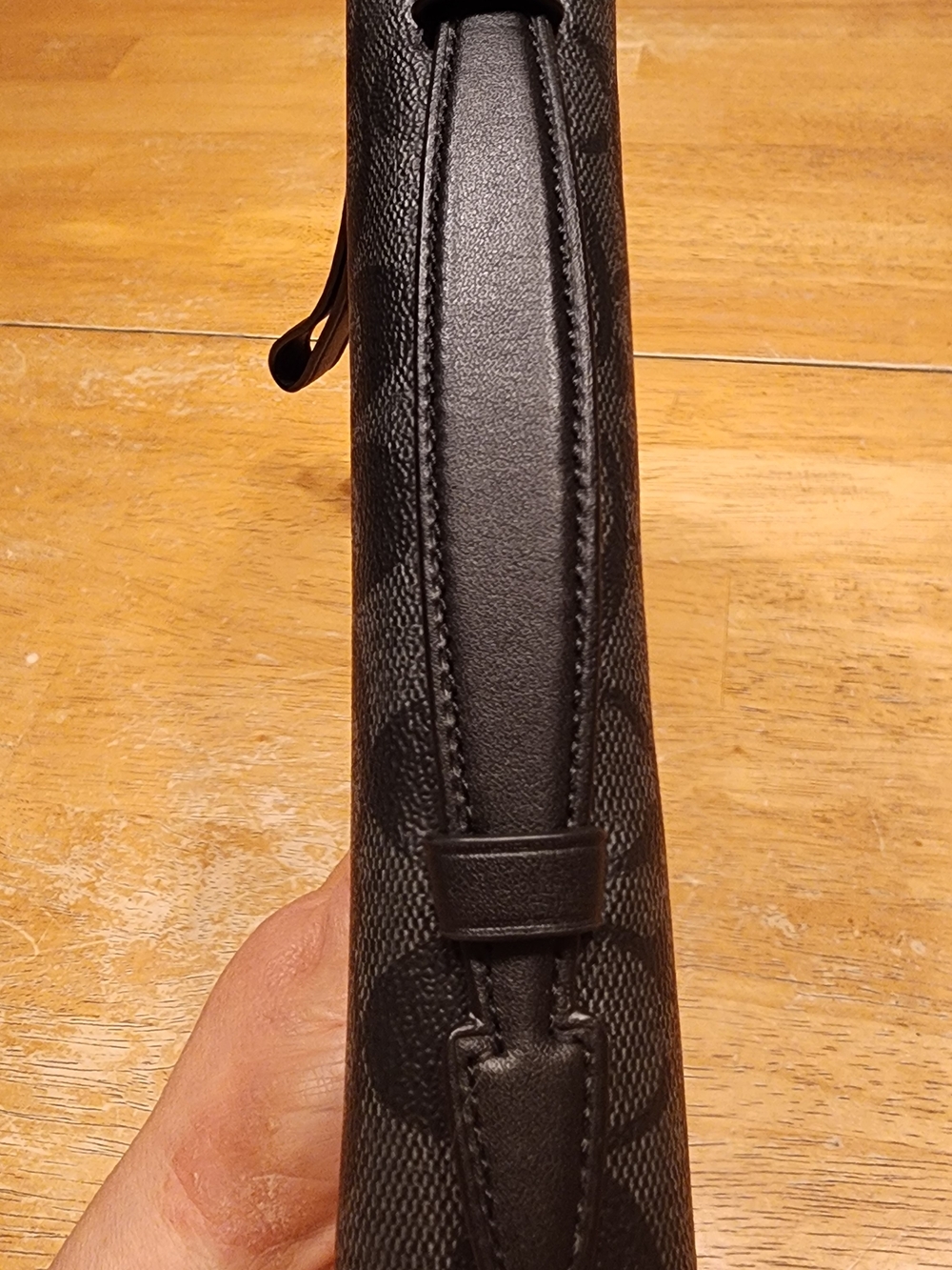 Coach Double Zip Travel Organizer Wallet Black Embossed Leather - Picture 5 of 16
